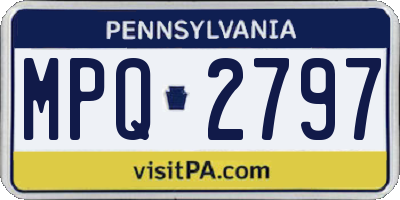 PA license plate MPQ2797