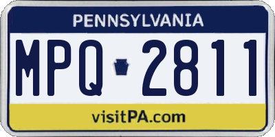 PA license plate MPQ2811