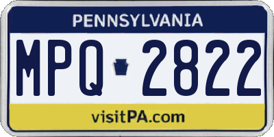 PA license plate MPQ2822
