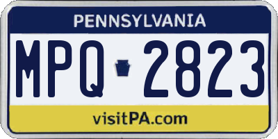 PA license plate MPQ2823