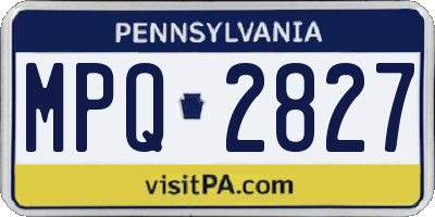 PA license plate MPQ2827