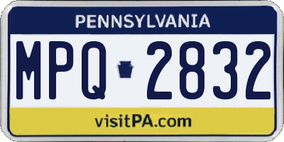 PA license plate MPQ2832