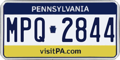 PA license plate MPQ2844