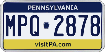 PA license plate MPQ2878