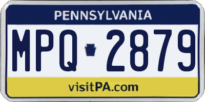 PA license plate MPQ2879