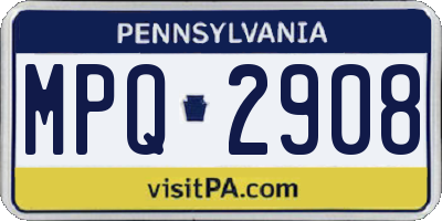 PA license plate MPQ2908