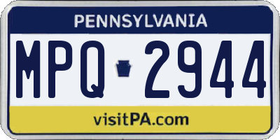 PA license plate MPQ2944