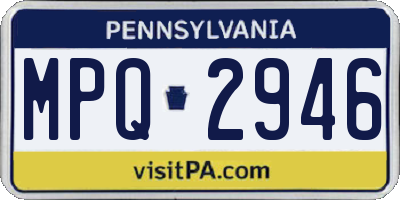 PA license plate MPQ2946