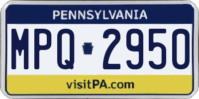 PA license plate MPQ2950