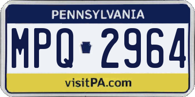 PA license plate MPQ2964