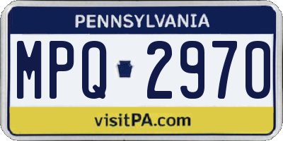 PA license plate MPQ2970