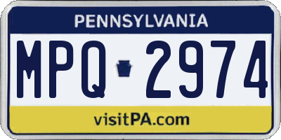 PA license plate MPQ2974