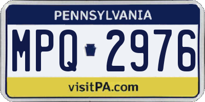 PA license plate MPQ2976