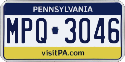 PA license plate MPQ3046