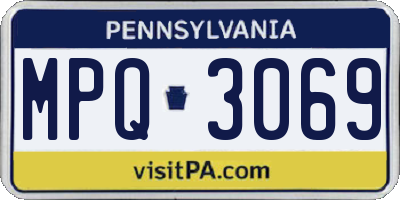 PA license plate MPQ3069