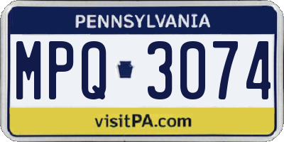 PA license plate MPQ3074