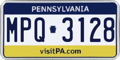 PA license plate MPQ3128