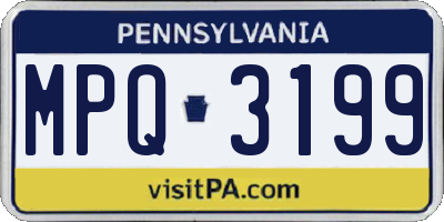 PA license plate MPQ3199