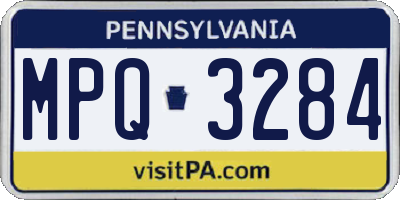 PA license plate MPQ3284