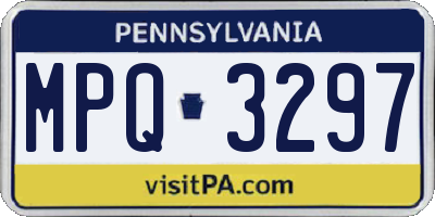 PA license plate MPQ3297