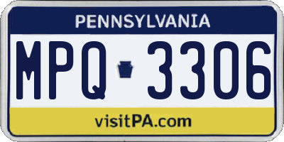 PA license plate MPQ3306
