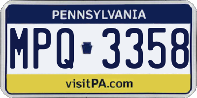 PA license plate MPQ3358