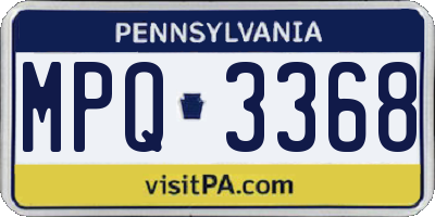 PA license plate MPQ3368