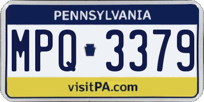 PA license plate MPQ3379