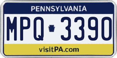 PA license plate MPQ3390