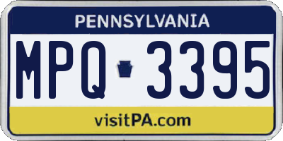 PA license plate MPQ3395