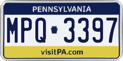 PA license plate MPQ3397