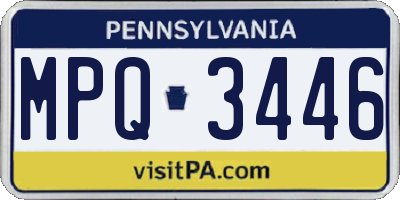 PA license plate MPQ3446
