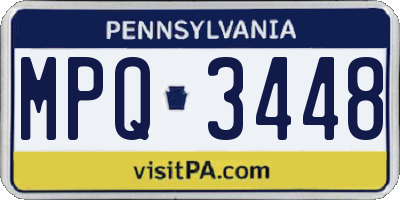 PA license plate MPQ3448