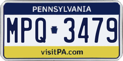 PA license plate MPQ3479