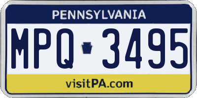 PA license plate MPQ3495