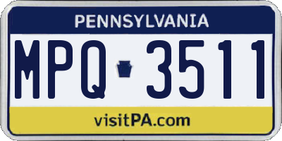 PA license plate MPQ3511