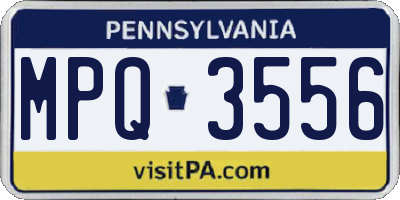 PA license plate MPQ3556