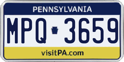 PA license plate MPQ3659