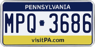 PA license plate MPQ3686