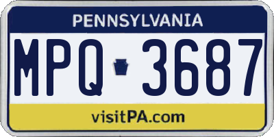 PA license plate MPQ3687