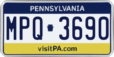 PA license plate MPQ3690