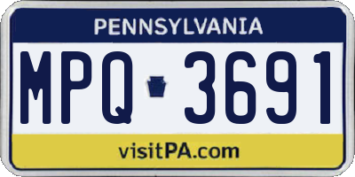 PA license plate MPQ3691