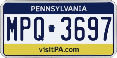 PA license plate MPQ3697