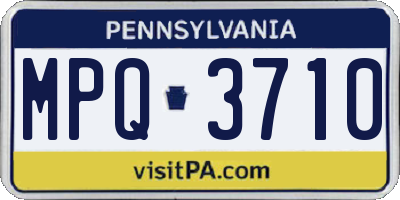 PA license plate MPQ3710