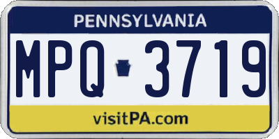 PA license plate MPQ3719