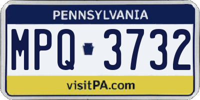 PA license plate MPQ3732