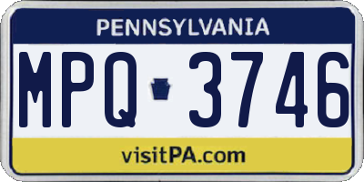 PA license plate MPQ3746
