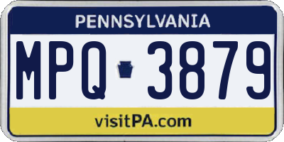 PA license plate MPQ3879