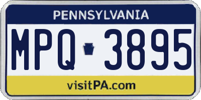 PA license plate MPQ3895