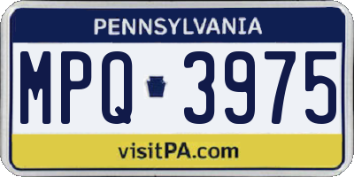 PA license plate MPQ3975